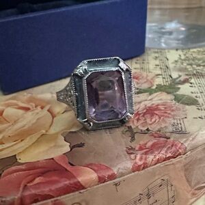 Victorian vintage 10k white gold with Purple amythest